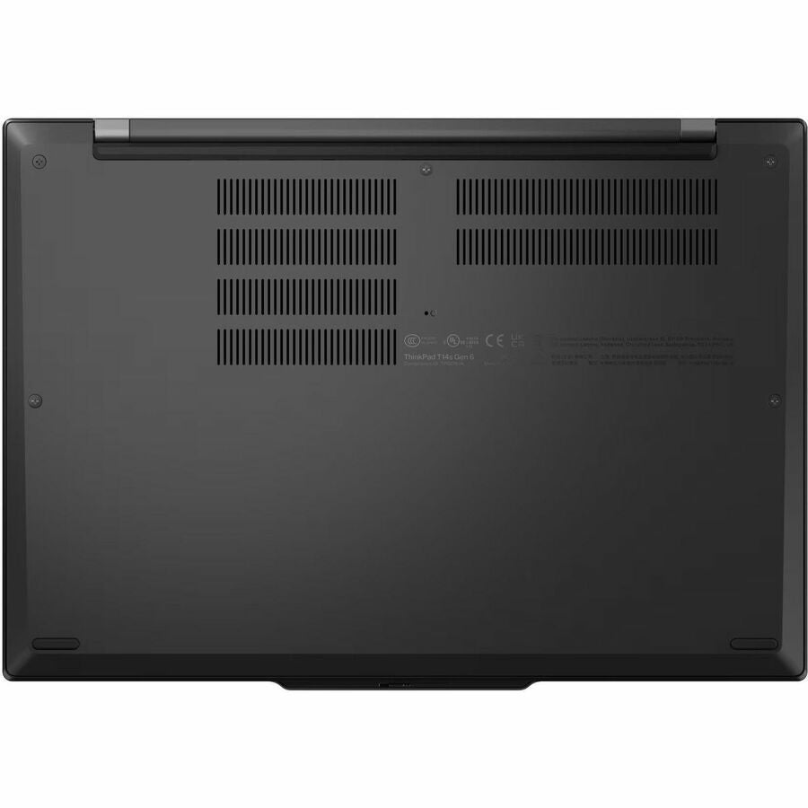 Bottom Image for Lenovo ThinkPad T14s Gen 6 21QX000NUS 14" Touchscreen Copilot+ PC Notebook - WUXGA - Intel Core Ultra 7 268V - 32 GB - 1 TB SSD - English Keyboard - Black