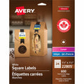 Avery&reg; Matte White Square Labels1½" x 1½"