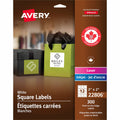 Avery&reg; Matte White Square Labels2" x 2"