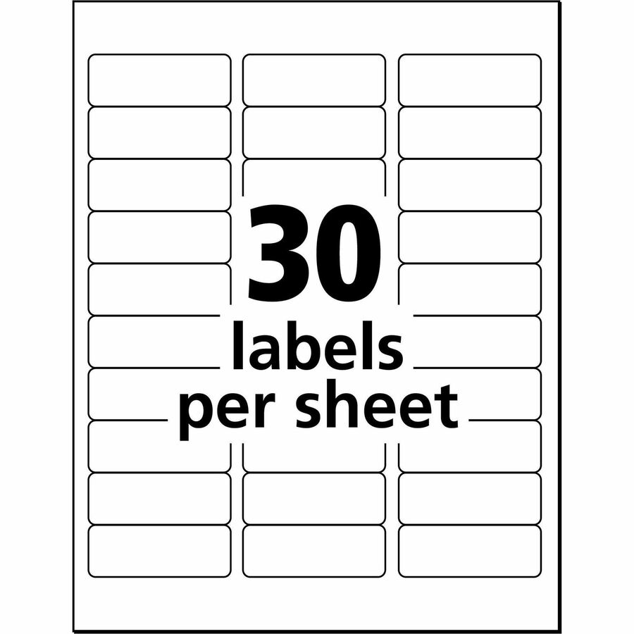 Avery&reg; Eco-Friendly Address Labelsfor Laser and Inkjet Printers, 1" x 2⅝" - 48460-NVXC