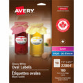 Avery&reg; Glossy White Oval Labels1½" x 2½"