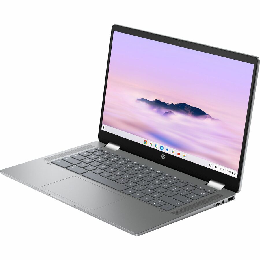 Left Image for HP Chromebook x360 14b-cd0000 14b-cd0602ds 14" Touchscreen Convertible 2 in 1 Chromebook - HD - Intel N-Series N100 - 4 GB - 128 GB Flash Memory - Sky Black