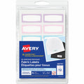 No-Iron Fabric Name Labels, Soft Pastels Preprinted Borders, Handwrite, 3/4" x 1-3/4"