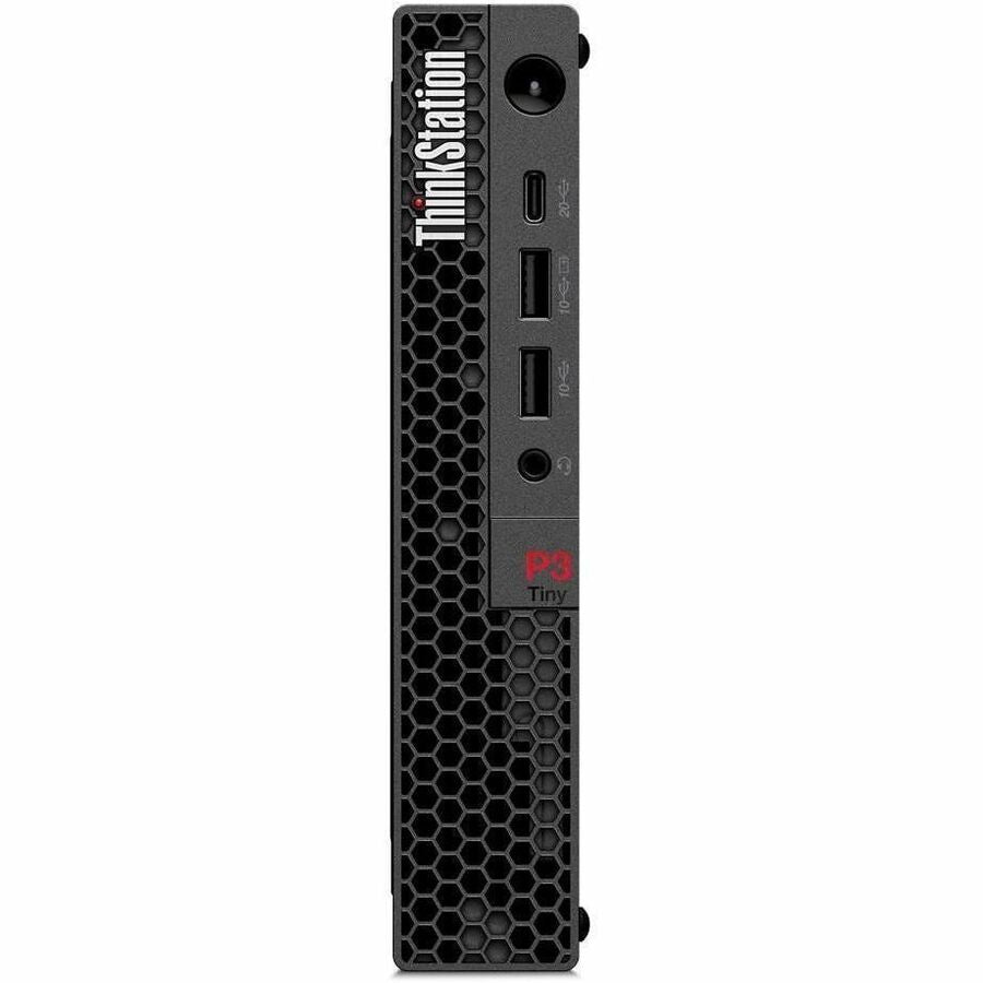 Front Image for Lenovo ThinkStation P3 Gen 2 30K5001SUS Workstation - 1 x Intel Core Ultra 7 265 - vPro Technology - 32 GB - 1 TB SSD - Tiny - Black
