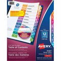 Avery Ready Index&reg; Table of Contents Dividers 12 Tabs, for Laser and Inkjet Printers