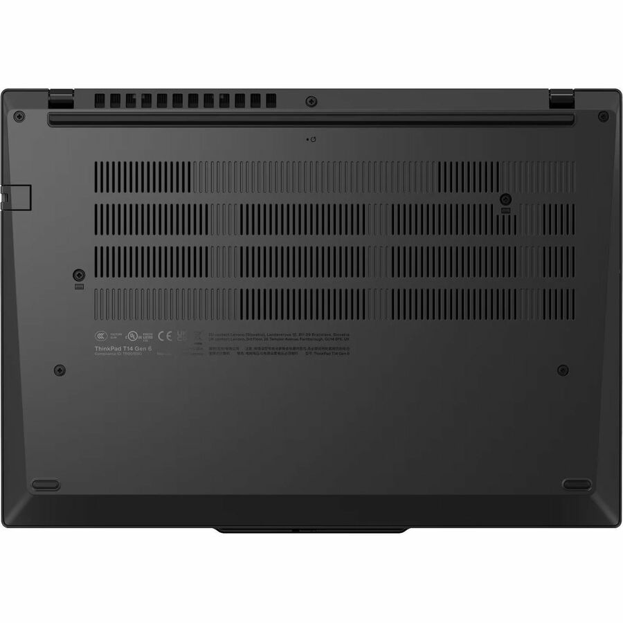 Bottom Image for Lenovo ThinkPad T14 Gen 6 21QG002AUS 14" Touchscreen Notebook - WUXGA - Intel Core Ultra 7 2nd Gen 268V - vPro Technology - 32 GB - 1 TB SSD - English (US) Keyboard - Black