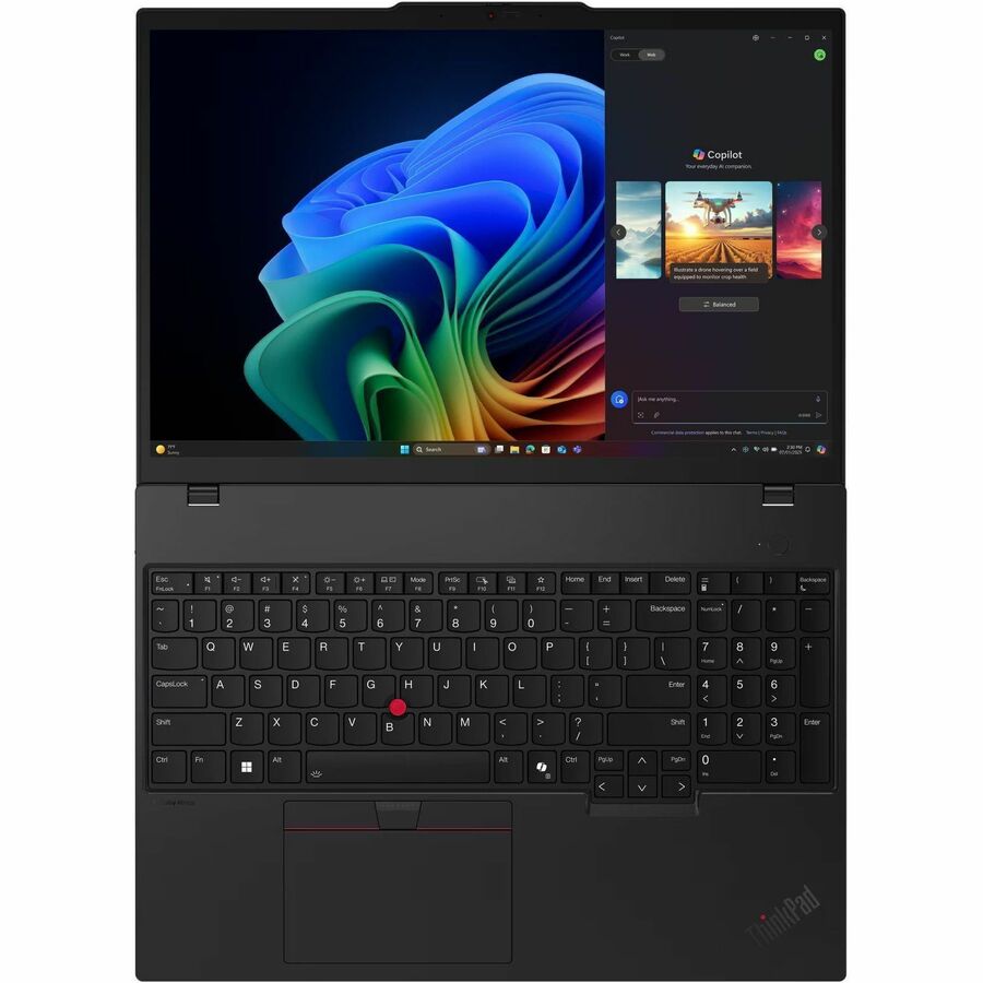 Alternate-Image5 Image for Lenovo ThinkPad T16 Gen 4 21QN0045US 16" Copilot+ PC Notebook - WUXGA - 60 Hz - AMD Ryzen AI 5 PRO 340 - 16 GB - 256 GB SSD - English Keyboard - Black