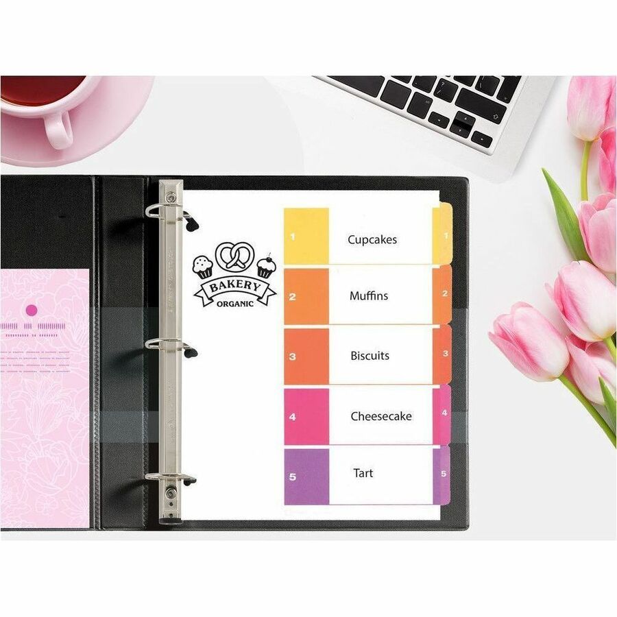 Avery Ready Index&reg; Table of Contents Dividers 5 Tabs, for Laser and Inkjet Printers - 11131