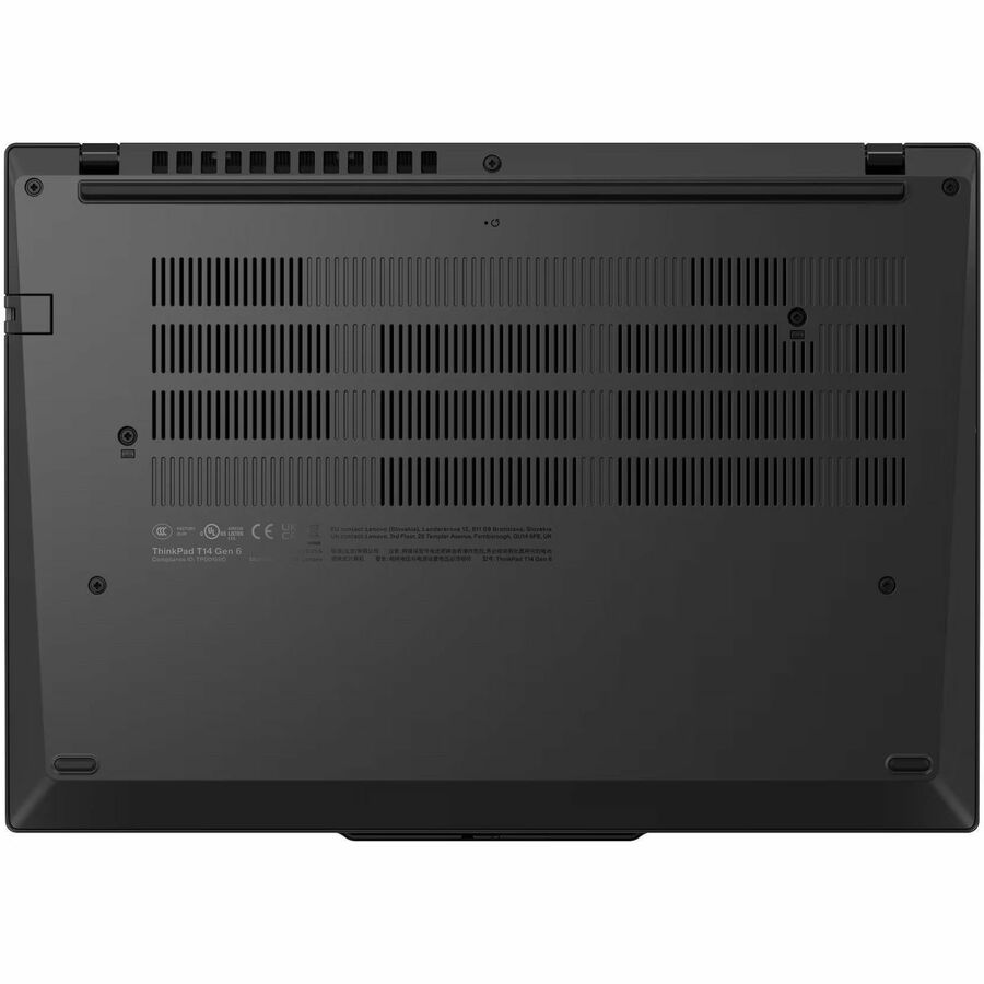 Bottom Image for Lenovo ThinkPad T14 Gen 6 21QG0006US 14" Copilot+ PC Notebook - WUXGA - Intel Core Ultra 5 228V - 32 GB - 512 GB SSD - English Keyboard - Black