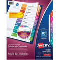 Avery Ready Index&reg; Table of Contents Dividers 10 Tabs, for Laser and Inkjet Printers