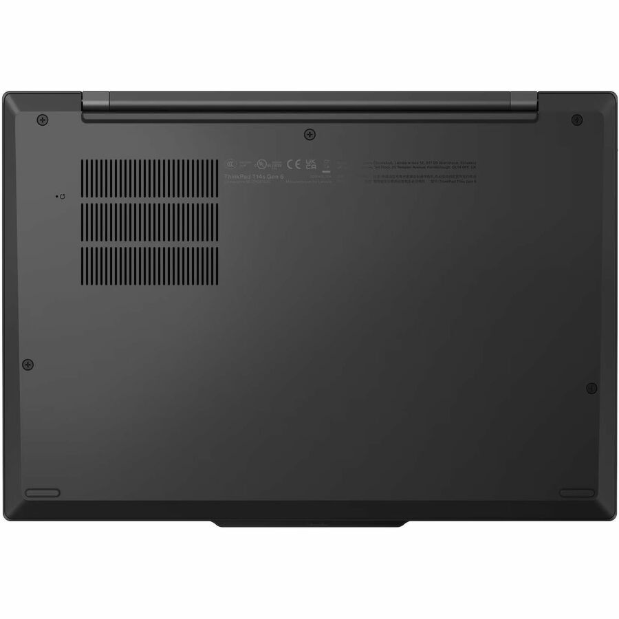 Bottom Image for Lenovo ThinkPad T14s Gen 6 21TB000EUS 14" Touchscreen Copilot+ PC Notebook - WUXGA - 60 Hz - AMD Ryzen AI 7 PRO 350 - 32 GB - 512 GB SSD - English Keyboard - Black