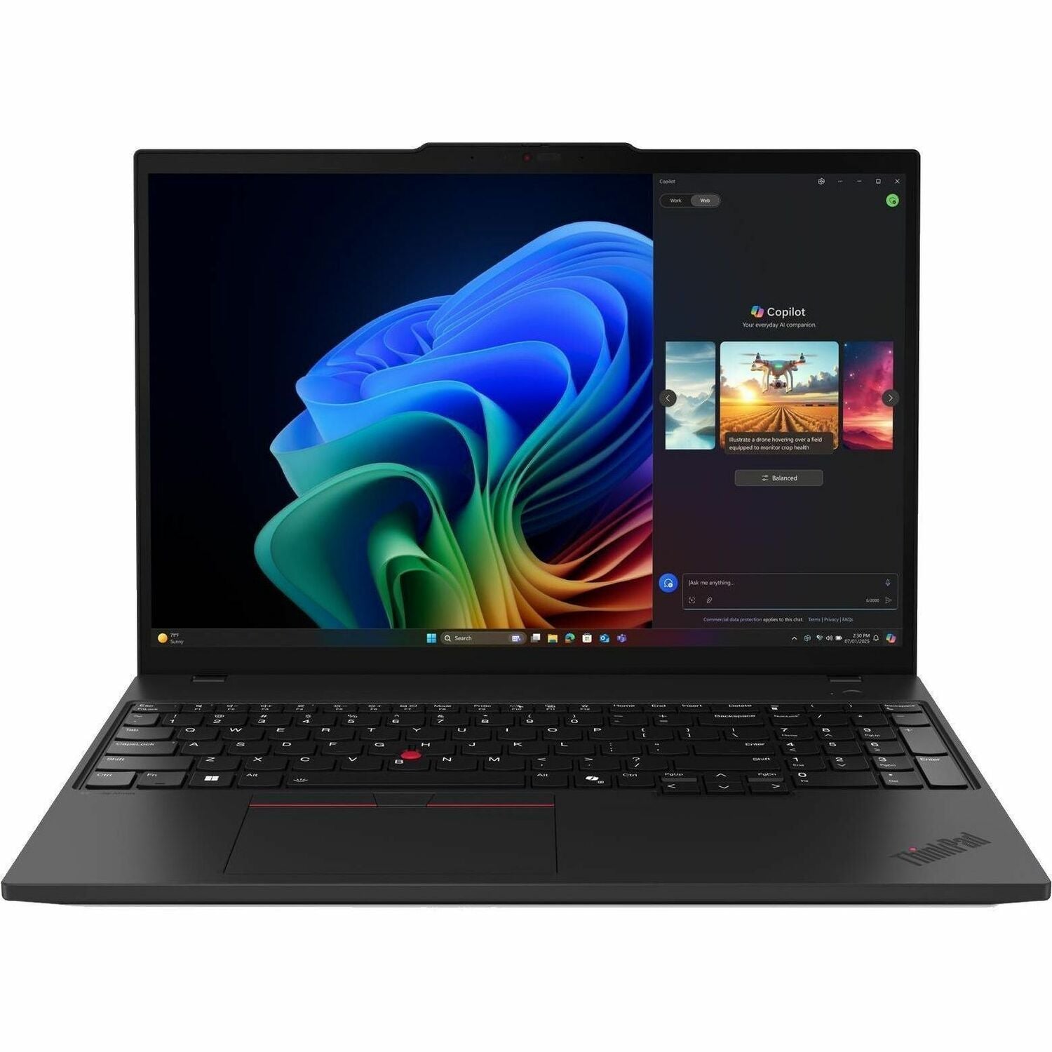 Main Image for Lenovo ThinkPad T16 Gen 4 21QN005XUS 16" Copilot+ PC Notebook - WUXGA - AMD Ryzen AI 7 PRO 350 - 16 GB - 512 GB SSD - English Keyboard - Black