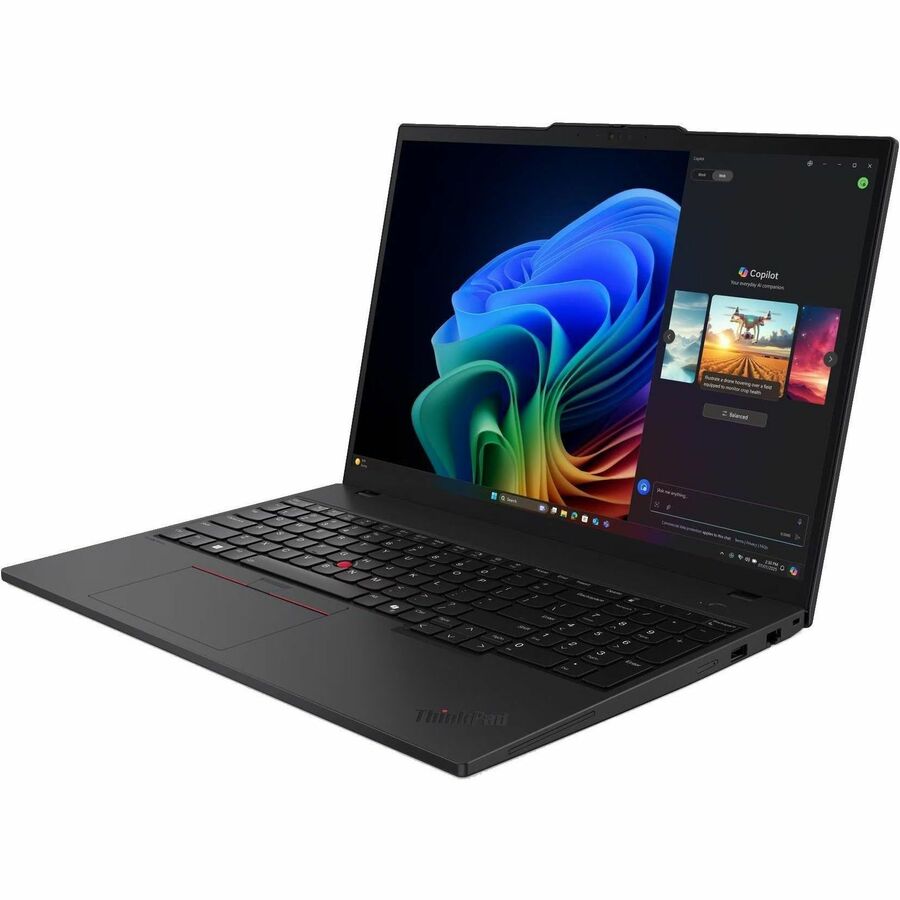 Alternate-Image1 Image for Lenovo ThinkPad T16 Gen 4 21QN005XUS 16" Copilot+ PC Notebook - WUXGA - AMD Ryzen AI 7 PRO 350 - 16 GB - 512 GB SSD - English Keyboard - Black