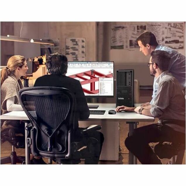 Life-Style Image for Lenovo ThinkStation P3 Gen 2 30HT007XUS Workstation - 1 x Intel Core Ultra 7 265 - vPro Technology - 32 GB - 1 TB SSD - Tower