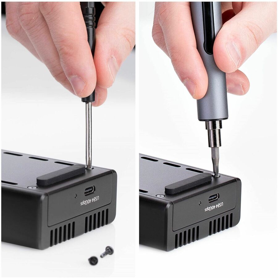 Alternate-Image4 Image for StarTech.com USB4 M.2 NVMe Enclosure, 40Gbps, External USB-C/Thunderbolt NVMe SSD Enclosure, B+M/M-Key