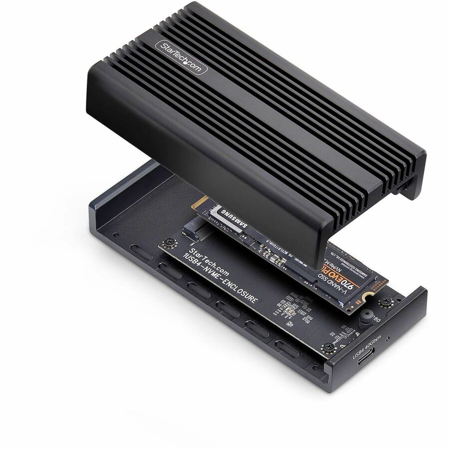 Alternate-Image3 Image for StarTech.com USB4 M.2 NVMe Enclosure, 40Gbps, External USB-C/Thunderbolt NVMe SSD Enclosure, B+M/M-Key