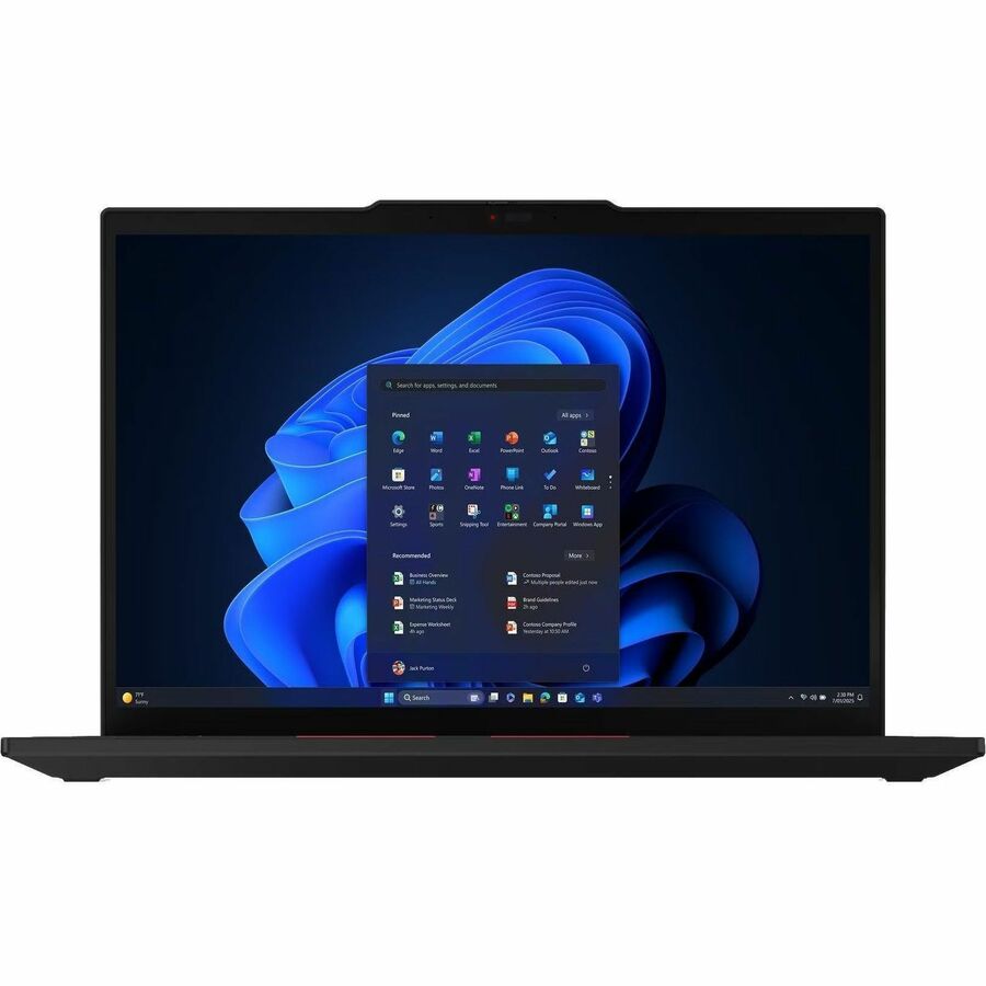Front Image for Lenovo ThinkPad T14 Gen 6 21QC00AUUS 14" Touchscreen Notebook - WUXGA - 60 Hz - Intel Core Ultra 7 2nd Gen 265U - vPro Technology - 32 GB - 512 GB SSD - English Keyboard - Black