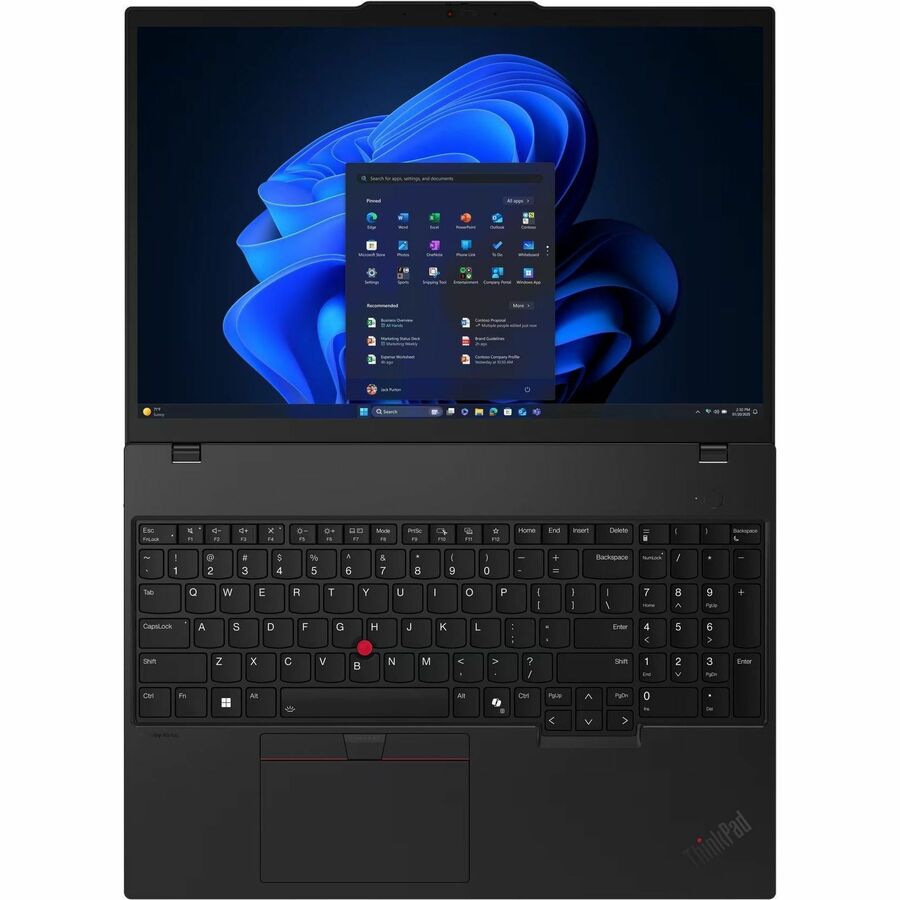 Alternate-Image4 Image for Lenovo ThinkPad T16 Gen 4 21QE007TUS 16" Touchscreen Notebook - WUXGA - Intel Core Ultra 7 265U - vPro Technology - 32 GB - 1 TB SSD - English Keyboard - Black