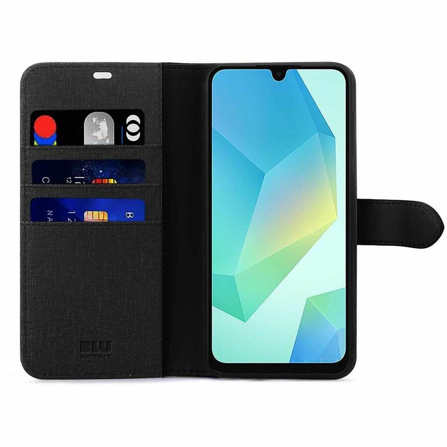 Blu Element Carrying Case (Folio) Samsung Galaxy A16 5G Smartphone - Black - BEF2I1GA16BL