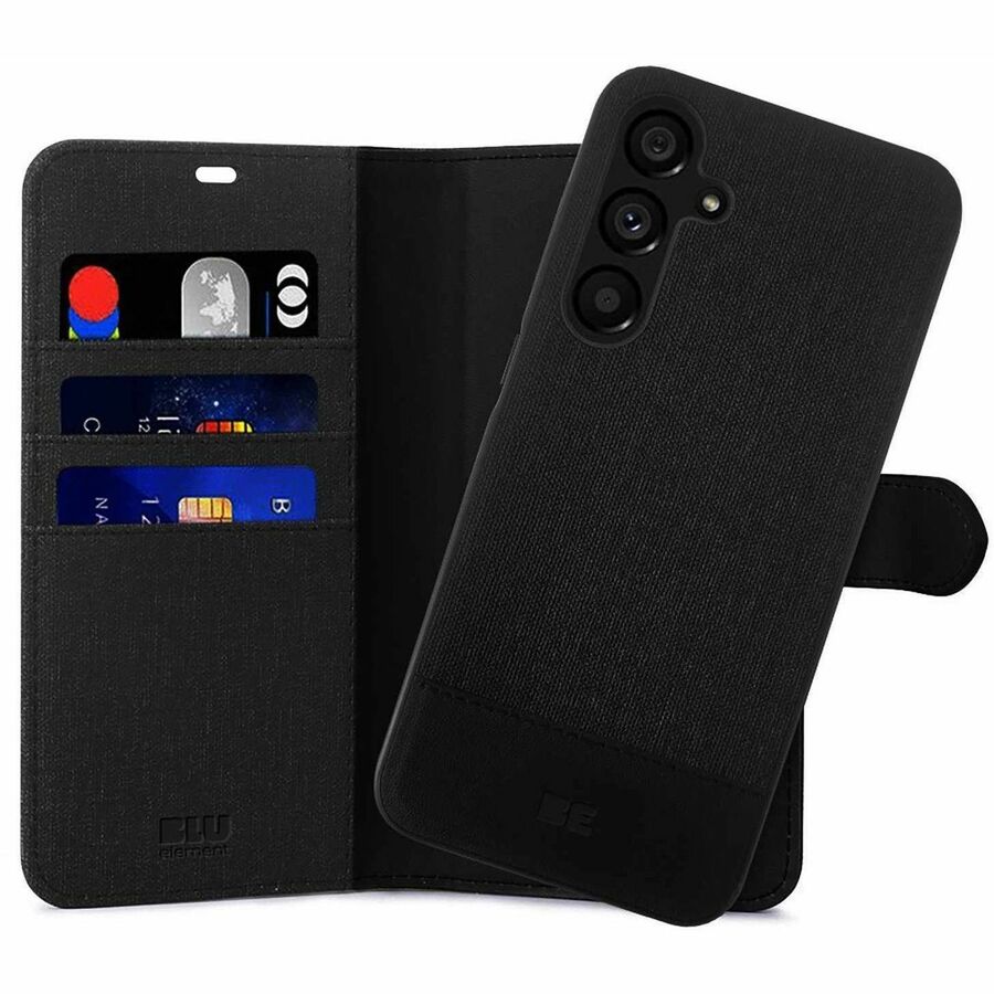 Blu Element Carrying Case (Folio) Samsung Galaxy A16 5G Smartphone - Black - BEF2I1GA16BL