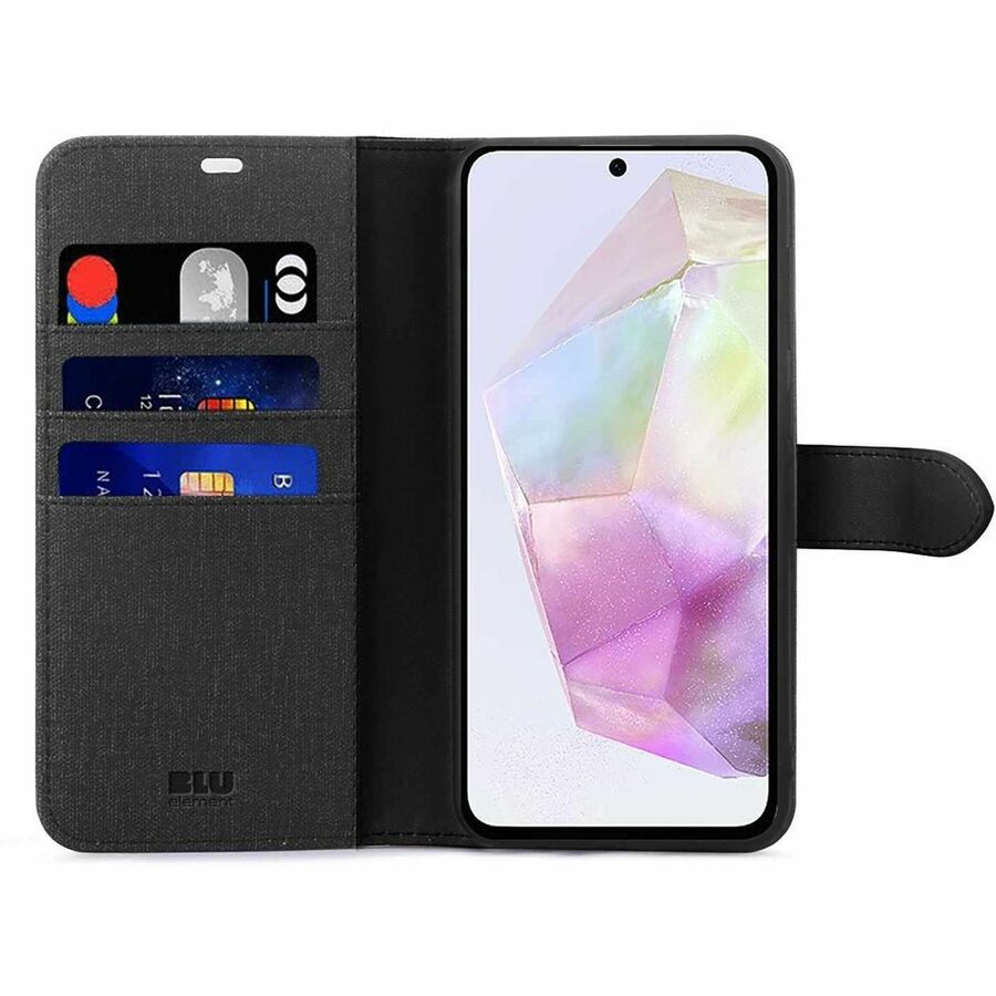 Blu Element Carrying Case (Folio) Samsung Galaxy A36, Galaxy A56, Galaxy A36 5G, Galaxy A56 5G Smartphone - Black - BEA362