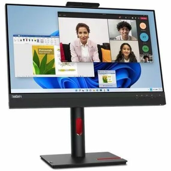 Alternate-Image1 Image for Lenovo ThinkCentre TIO24 Gen5 24" Class Webcam Full HD LED Monitor - 16:9 - Black