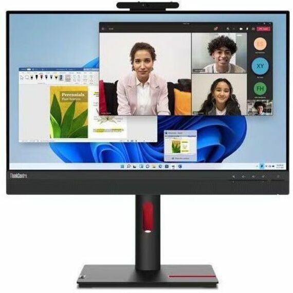 Front Image for Lenovo ThinkCentre TIO24 Gen5 24" Class Webcam Full HD LED Monitor - 16:9 - Black