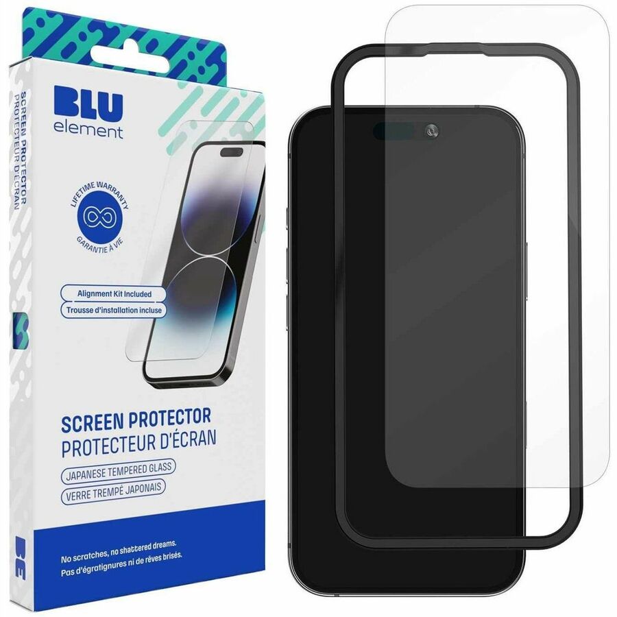Blu Element Tempered Glass Screen Protector with Installation Kit iPhone 16/15 - BETGIKIP16
