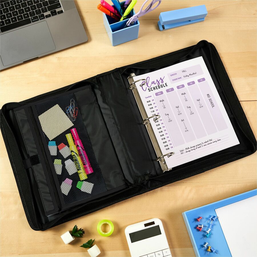Avery Black Zipper Binder 2" , Round Ring - 26051