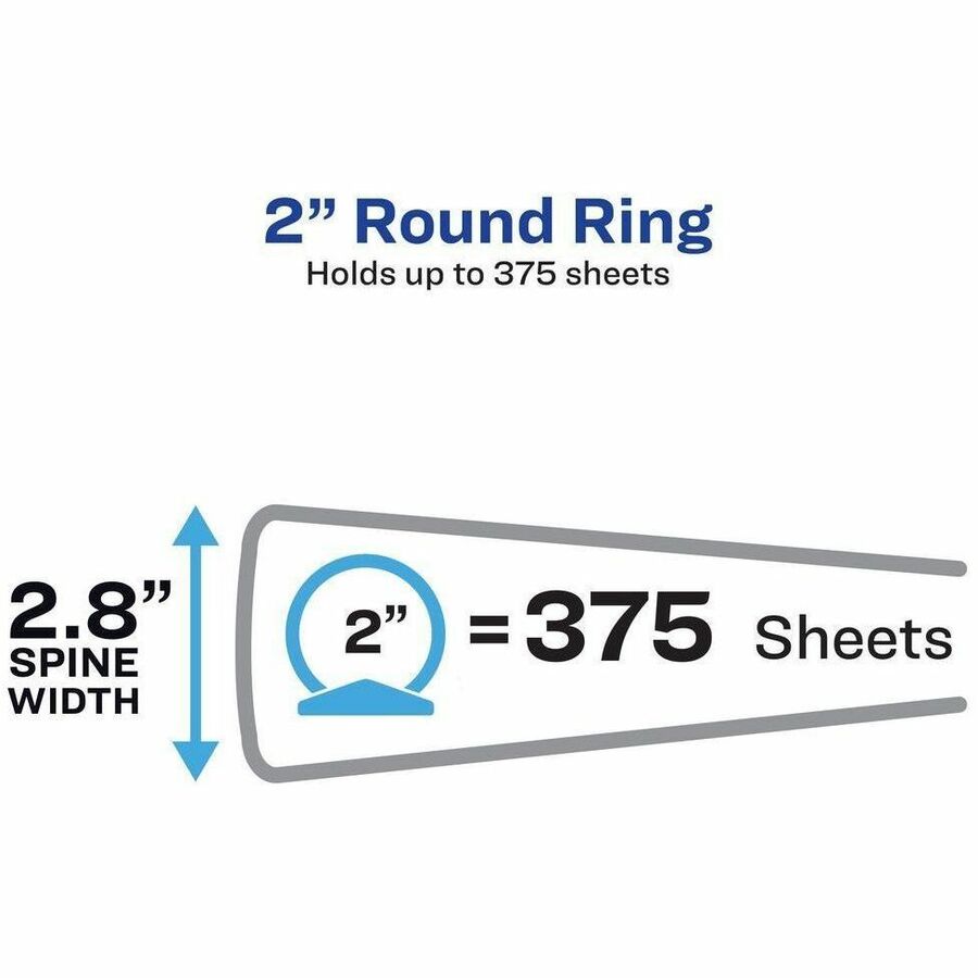 Avery Purple Zipper Binder 2" , Round Ring - 26050