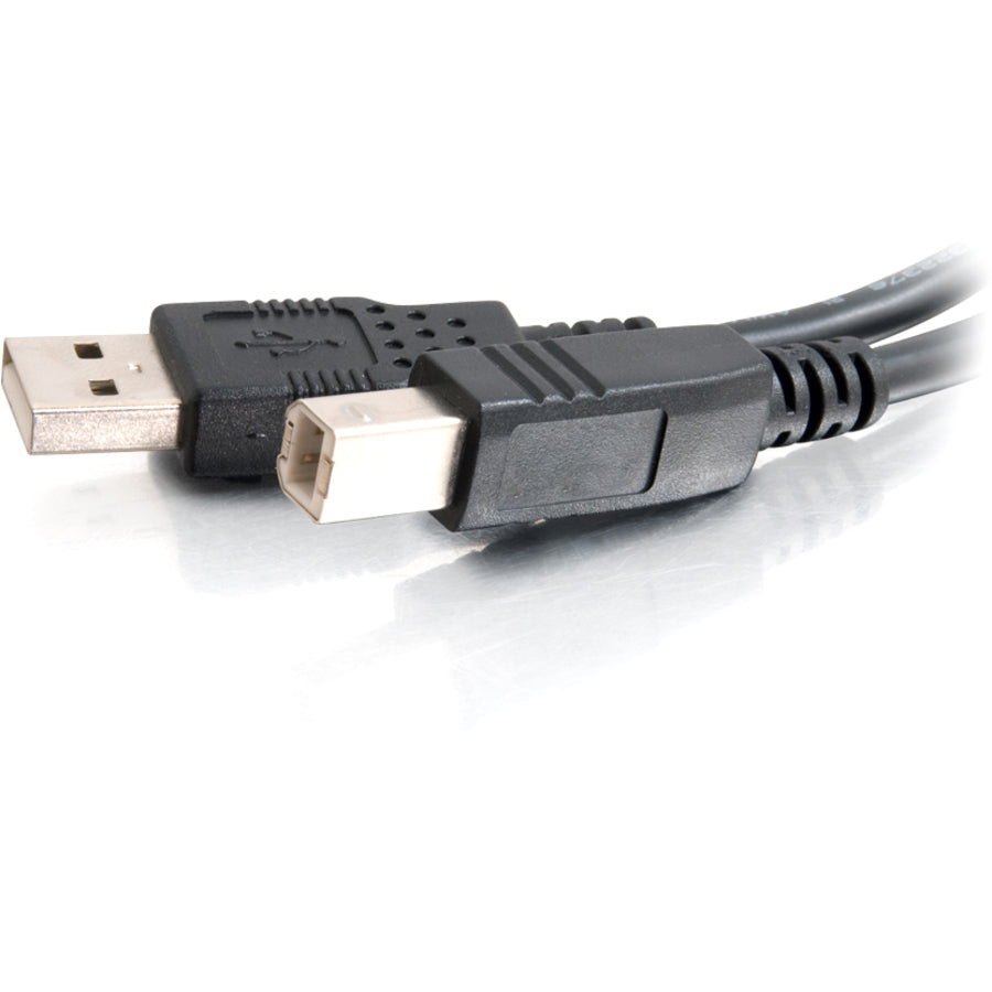 Alternate-Image2 Image for C2G 3m (9.8ft) USB 2.0 Cable - USB Cable - Type USB A to Type USB B - Black