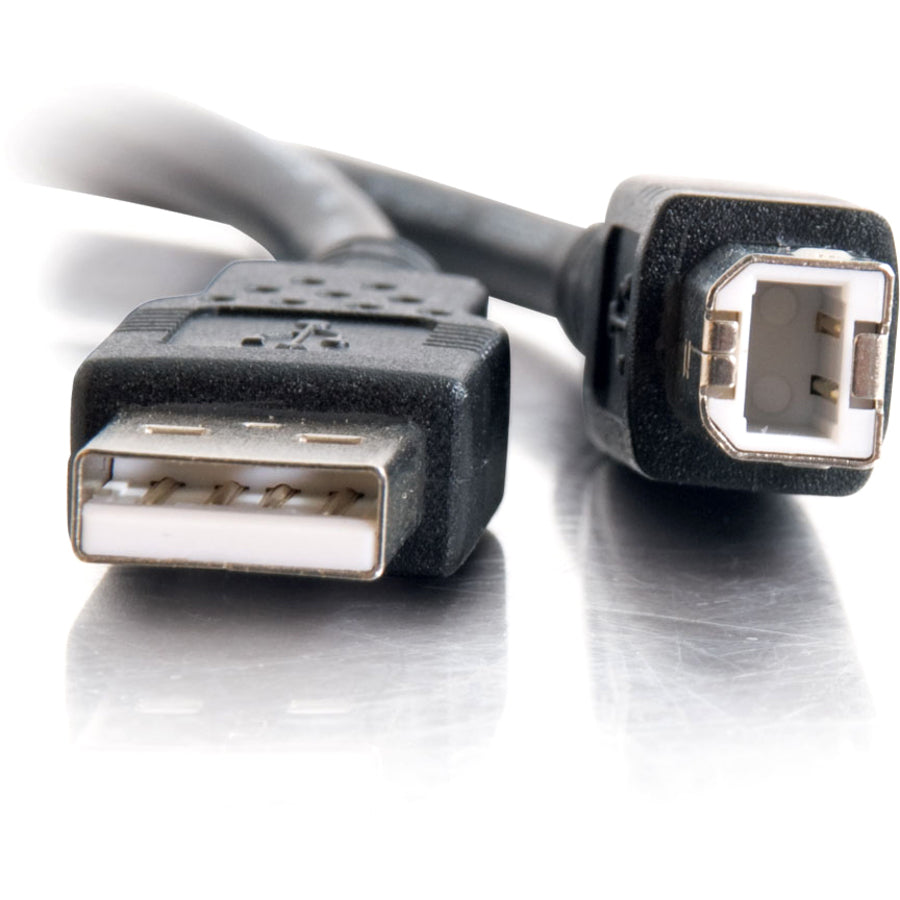 Alternate-Image1 Image for C2G 3m (9.8ft) USB 2.0 Cable - USB Cable - Type USB A to Type USB B - Black
