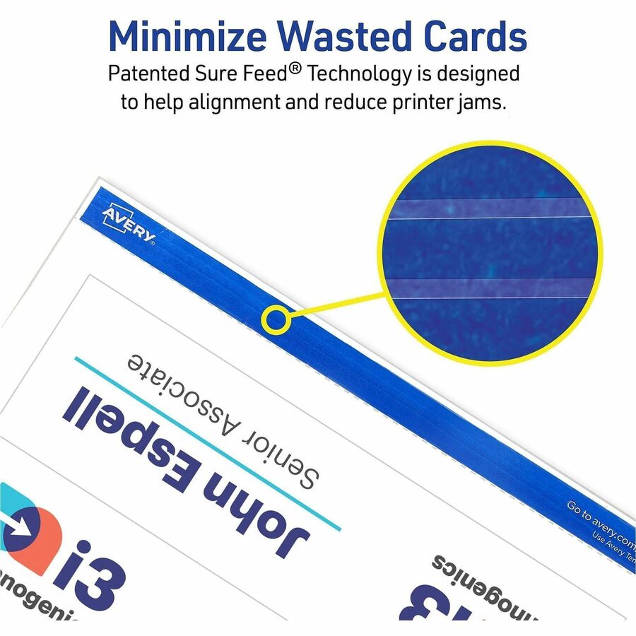 Avery&reg; Medium Tent Cardsfor Laser and Inkjet Printers, 2-1/2" x 8-1/2" - 5305